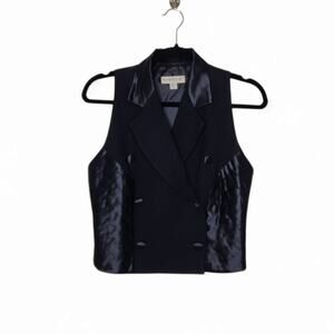 Vintage y2k Bebe Vest Button Size 4 Grunge Goth Office Core Siren